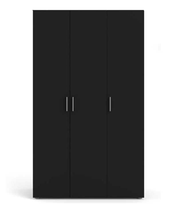 PEPE 70530 SVART Garderob med 3 dörrar