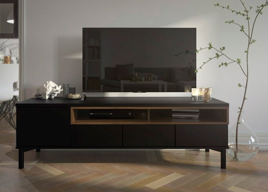 AGAVE SVART/VALNÖT Tv-bänk