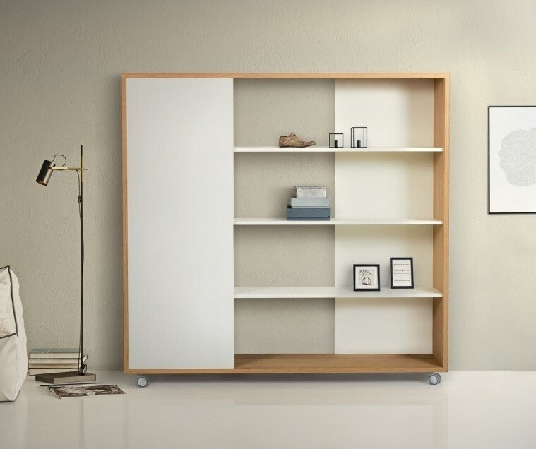 ADALA EK/VIT Roomdivider / Tvåsidig bokhylla