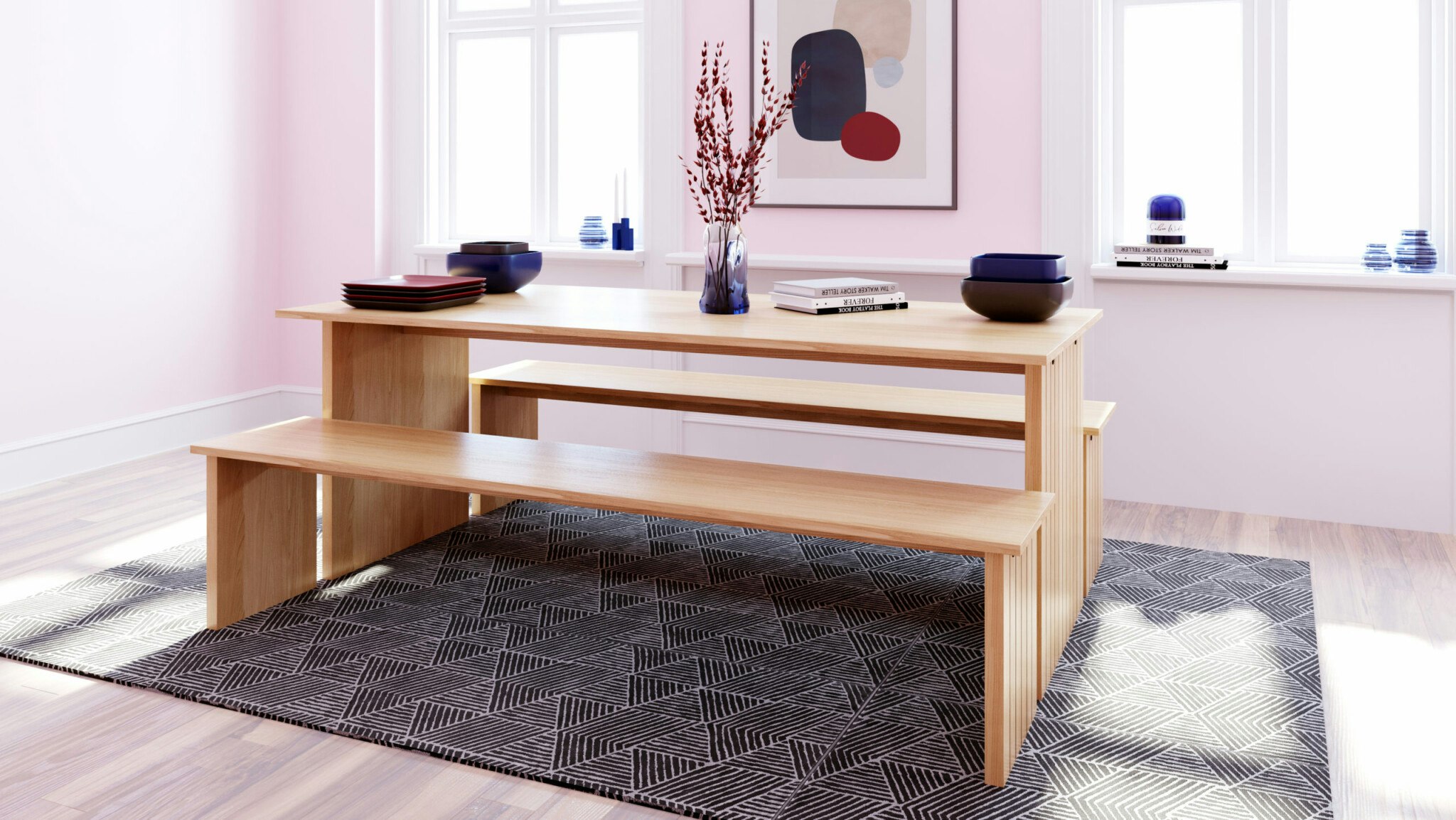 STRIPE OAK Matbord