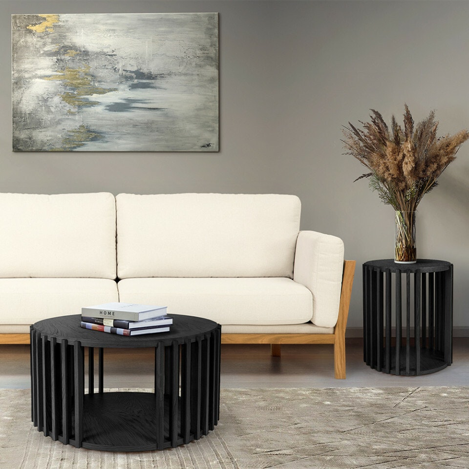 Soffbord DRUM / Svart