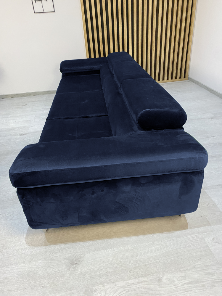 Soffa 3-sits ANDRE Marinblå sammet
