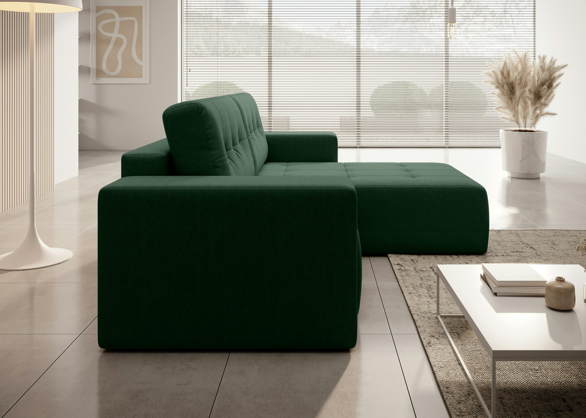 Bäddsoffa Divan Mörkgrön - VERTINO