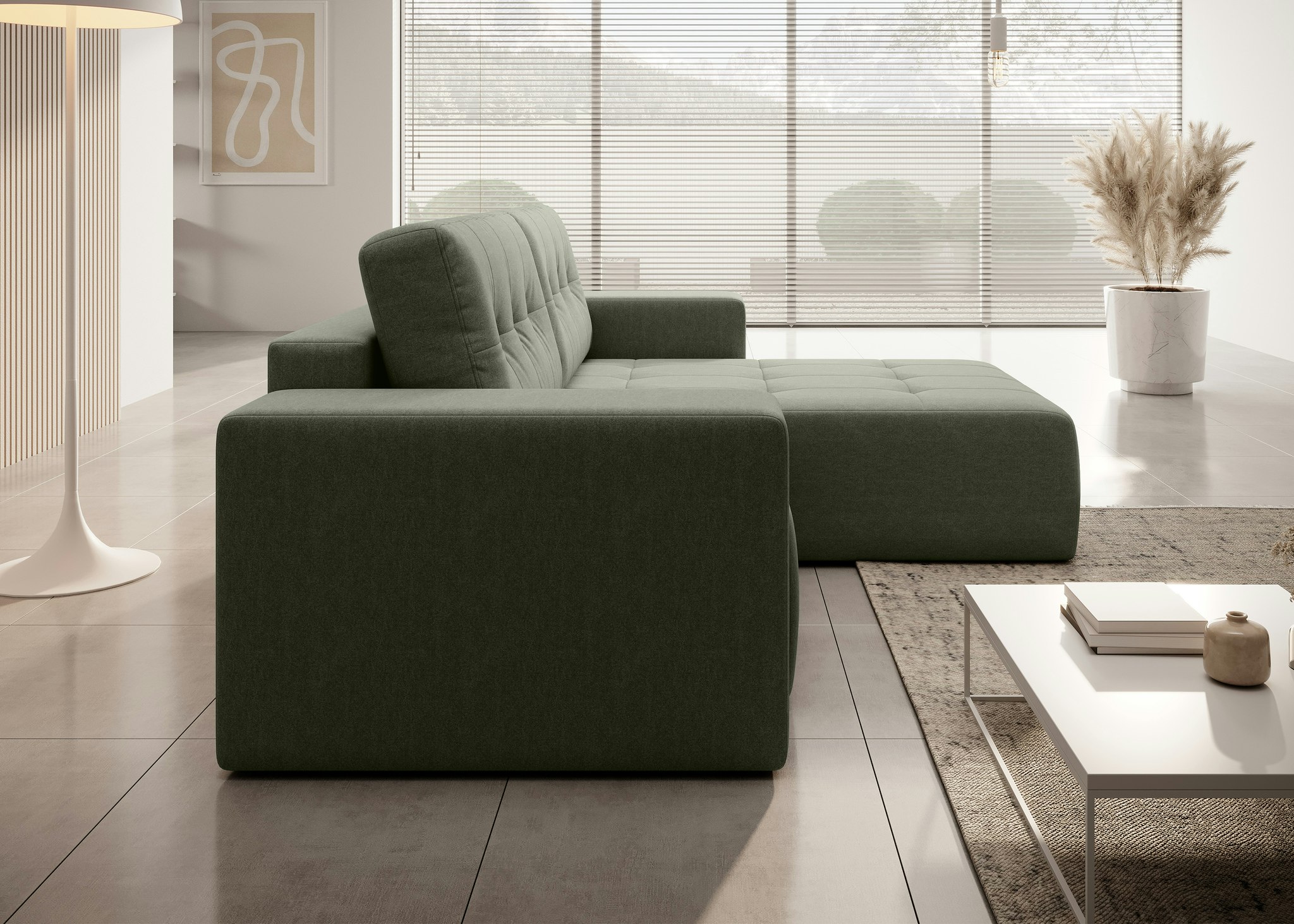 Bäddsoffa Divan Ljusgrön - VERTINO