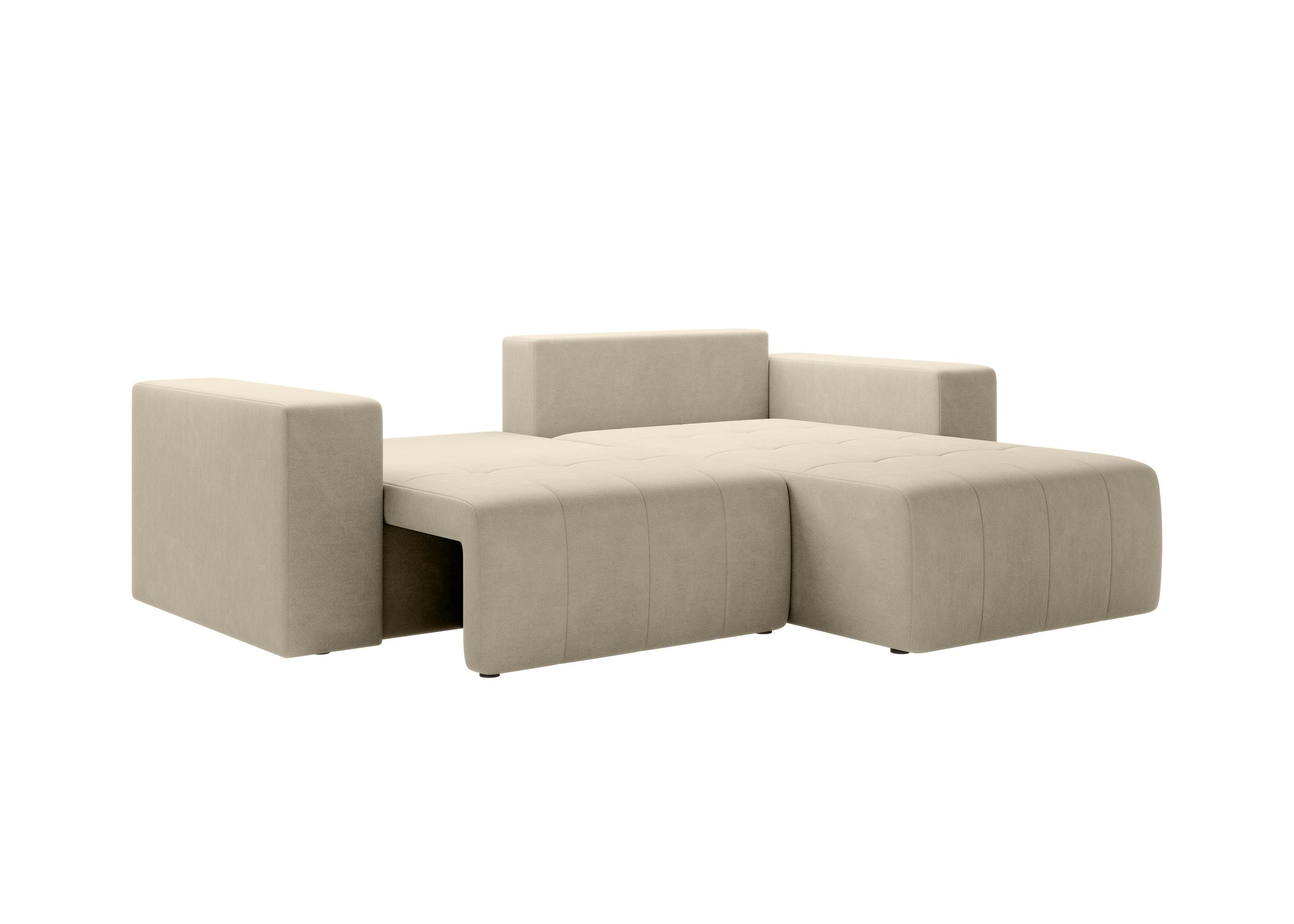 Bäddsoffa Divan Ljusbeige - VERTINO