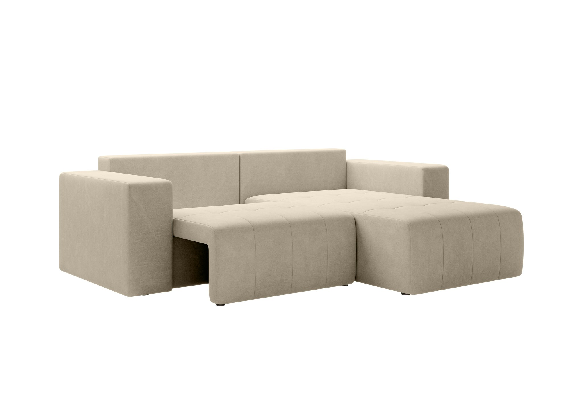 Bäddsoffa Divan Ljusbeige - VERTINO