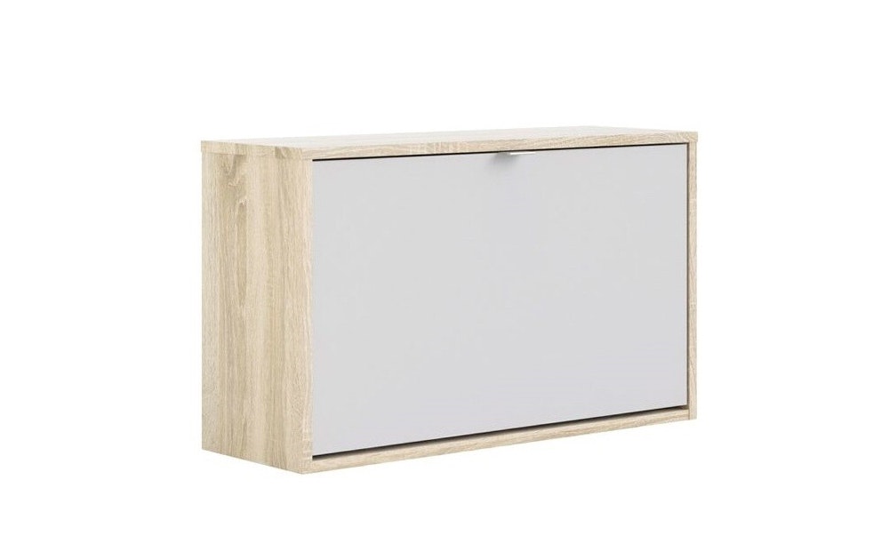 Skoskåp djup 17 cm Vit/Ek - Tvilum