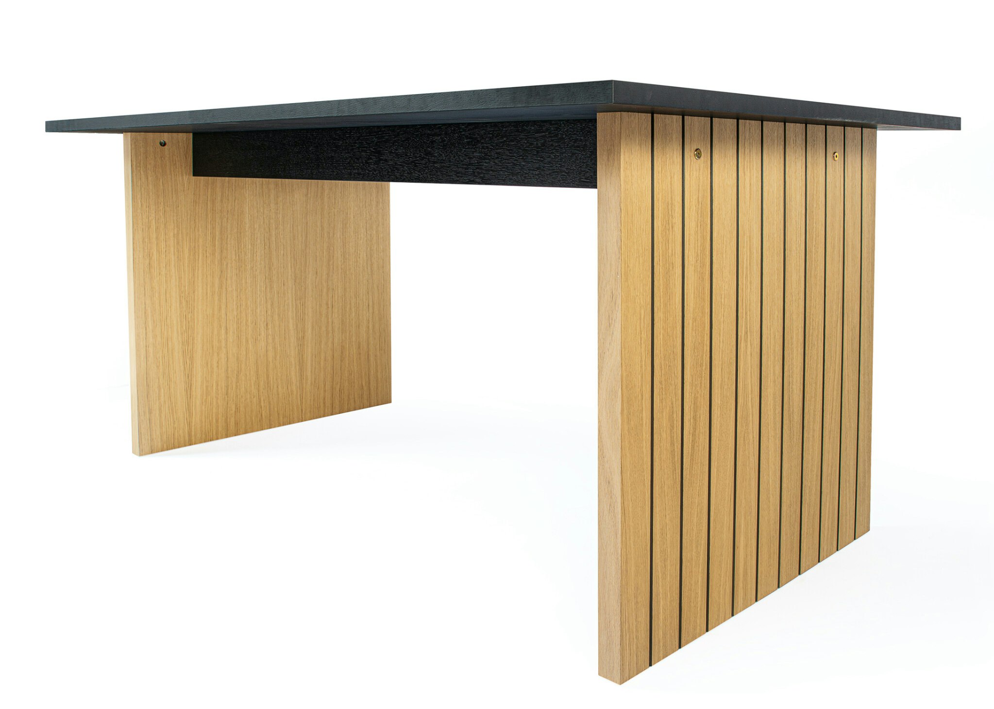 Matbord STRIPE 160 Ek/Svart - Woodman