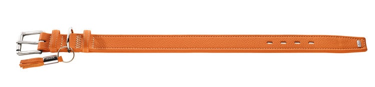 HUNTER Hundhalsband Cannes Orange Kalvläder