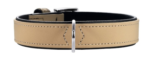 HUNTER Hundhalsband Softie Konstläder Beige/Svart