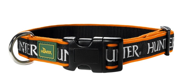 HUNTER Hundhalsband Oakland Neopren Reflex Orange/Svart