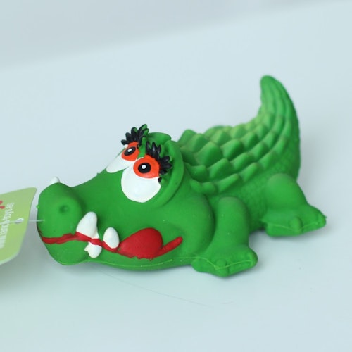 Latexleksak Krokodil Lanco - Giftfria Pipleksaker 10cm