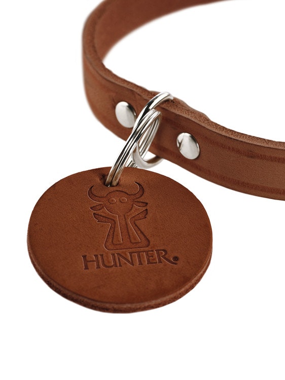 HUNTER Aalborg Hundhalsband Softläder Cognac