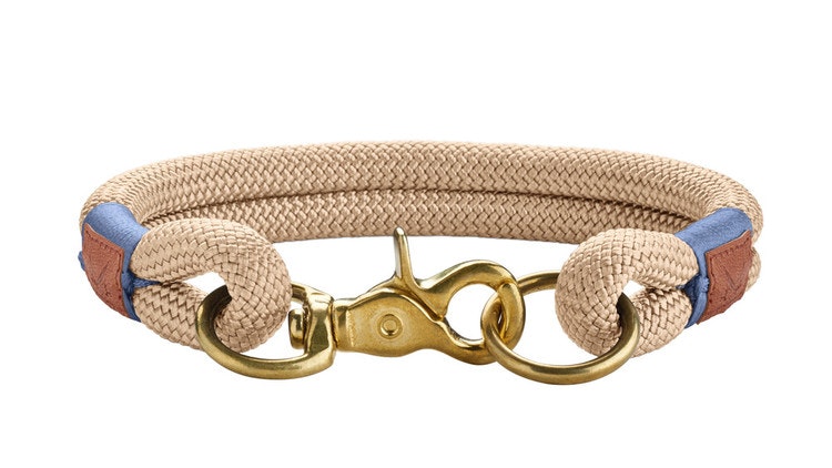 HUNTER Sansibar Rantum Hundhalsband Beige/Messing