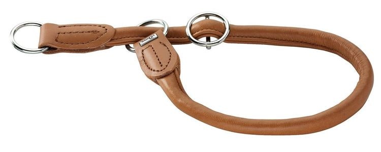 HUNTER Elk Round & Soft Dressyrhalsband Helstryp Cognac