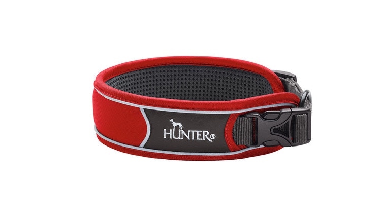 HUNTER Divo Halsband Röd Extra Brett - Pompes