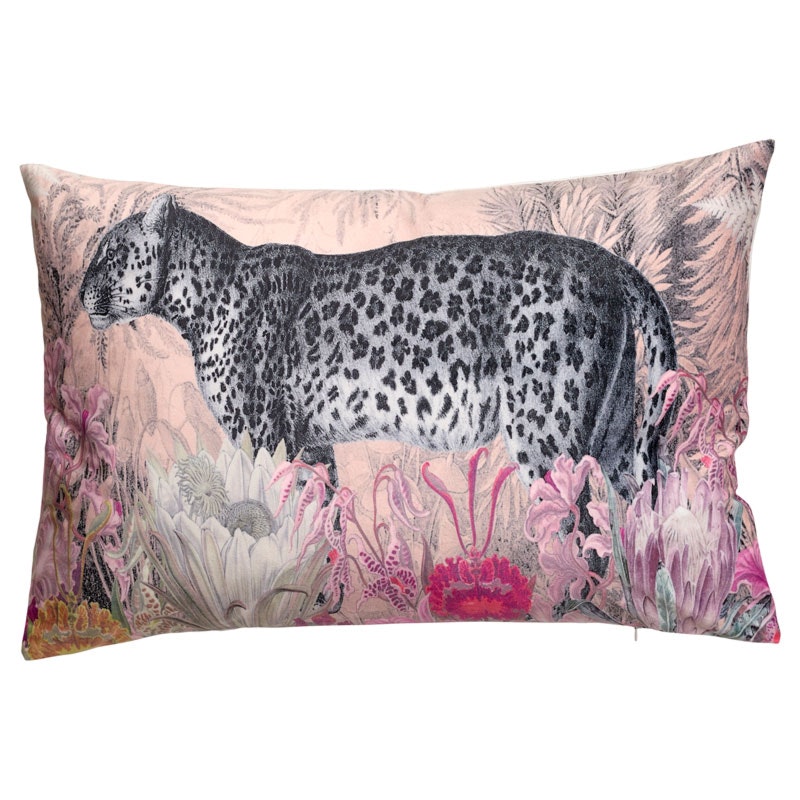 Kuddfodral Sammet Cheetah Garden 40x60 cm - Mogihome