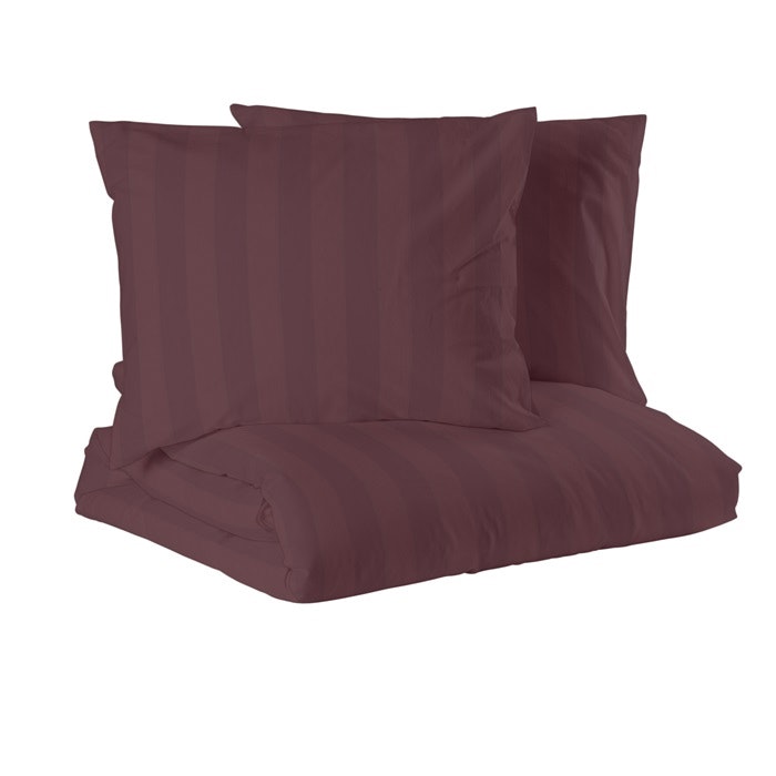 Påslakanset Kingsize Satin Mirage Vinröd 3 Delar