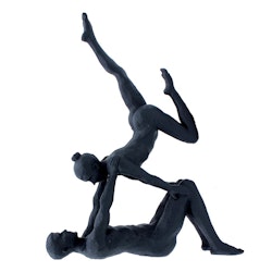 Dekoration Yoga Couple Svart - SIGNED