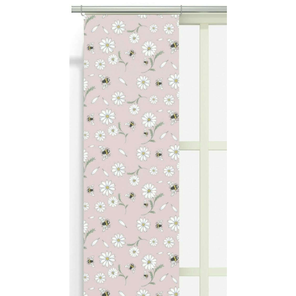 Panelgardiner Blomstersurr Ljusrosa 2-pack - Arvidssons Textil