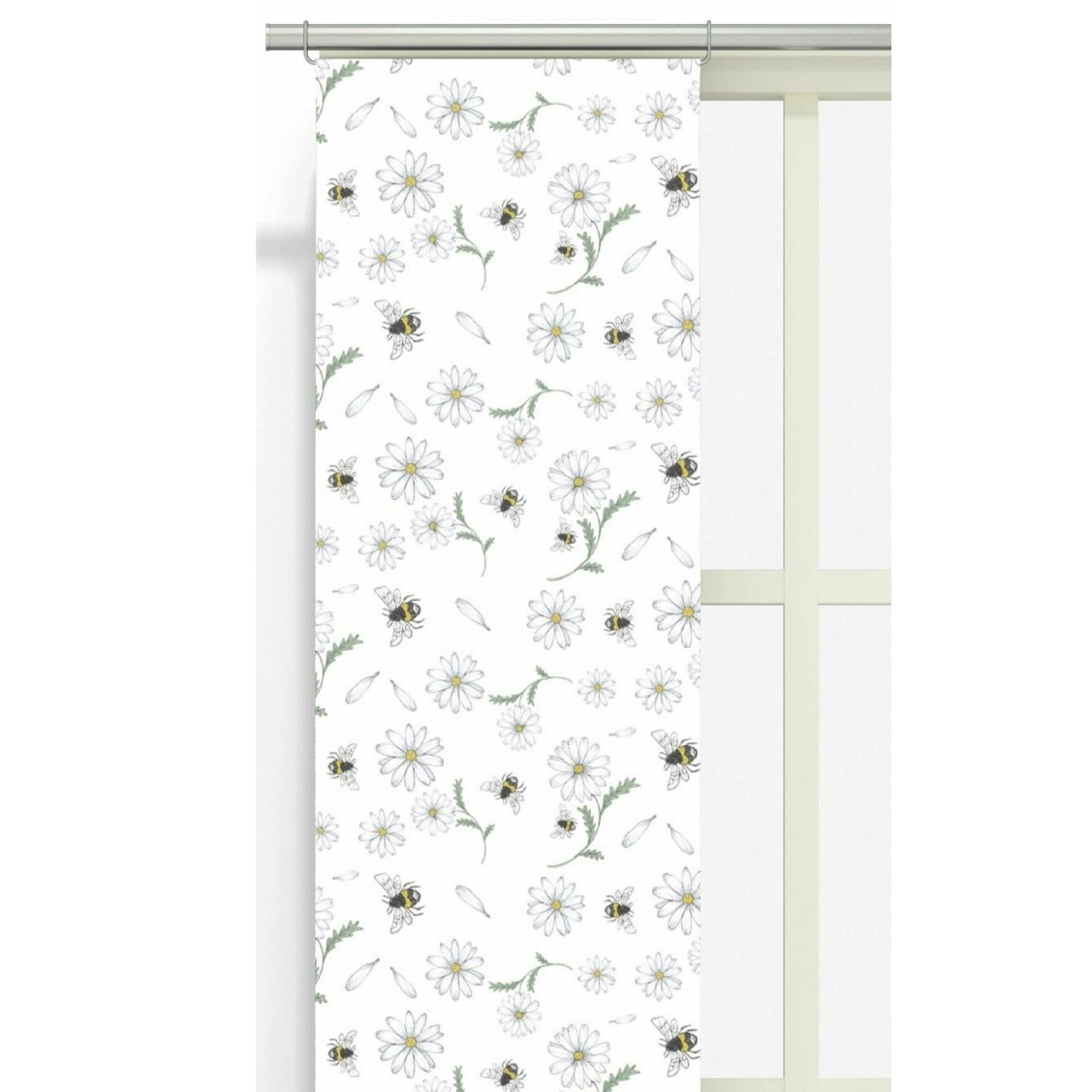 Panelgardiner Blomstersurr Vit 2-pack - Arvidssons Textil