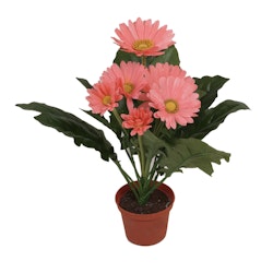 Konstväxt Gerbera Rosa 35 cm