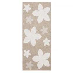 Plastmatta Flower Beige - Horredsmattan