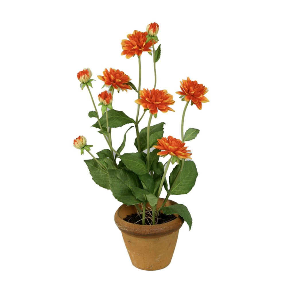 Konstväxt Dahlia Kruka Orange 35 cm