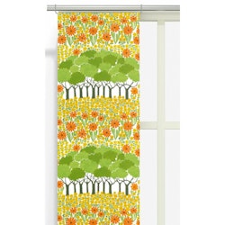 Panelgardiner Allé Grön/Orange 2-pack - Arvidssons Textil