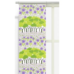 Panelgardiner Allé Grön/Lila 2-pack - Arvidssons Textil