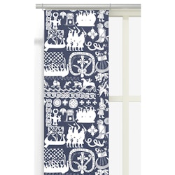 Panelgardiner Viking Runes Äventyr Blå 2-pack - Arvidssons Textil