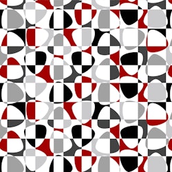 Metervara Tyg Mosaik Röd/Svart - Arvidssons Textil