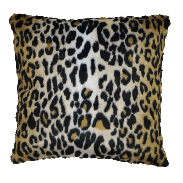 Kuddfodral Leopard Savann Fuskpäls 45x45 cm - Lillytex - Hemtextil online