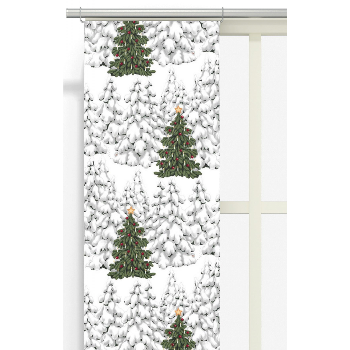 Julgardiner Panellängd Grön och grann Vit/Grön 2-pack - Arvidssons Textil