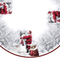 Julgransmatta Claus Digitaltryckt Multi Ø100 cm