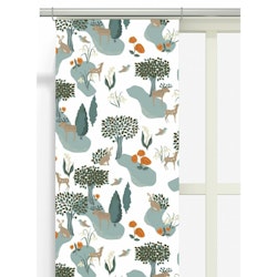 Panelgardiner Slottskogen Turkos/Multi 2-pack - Arvidssons Textil