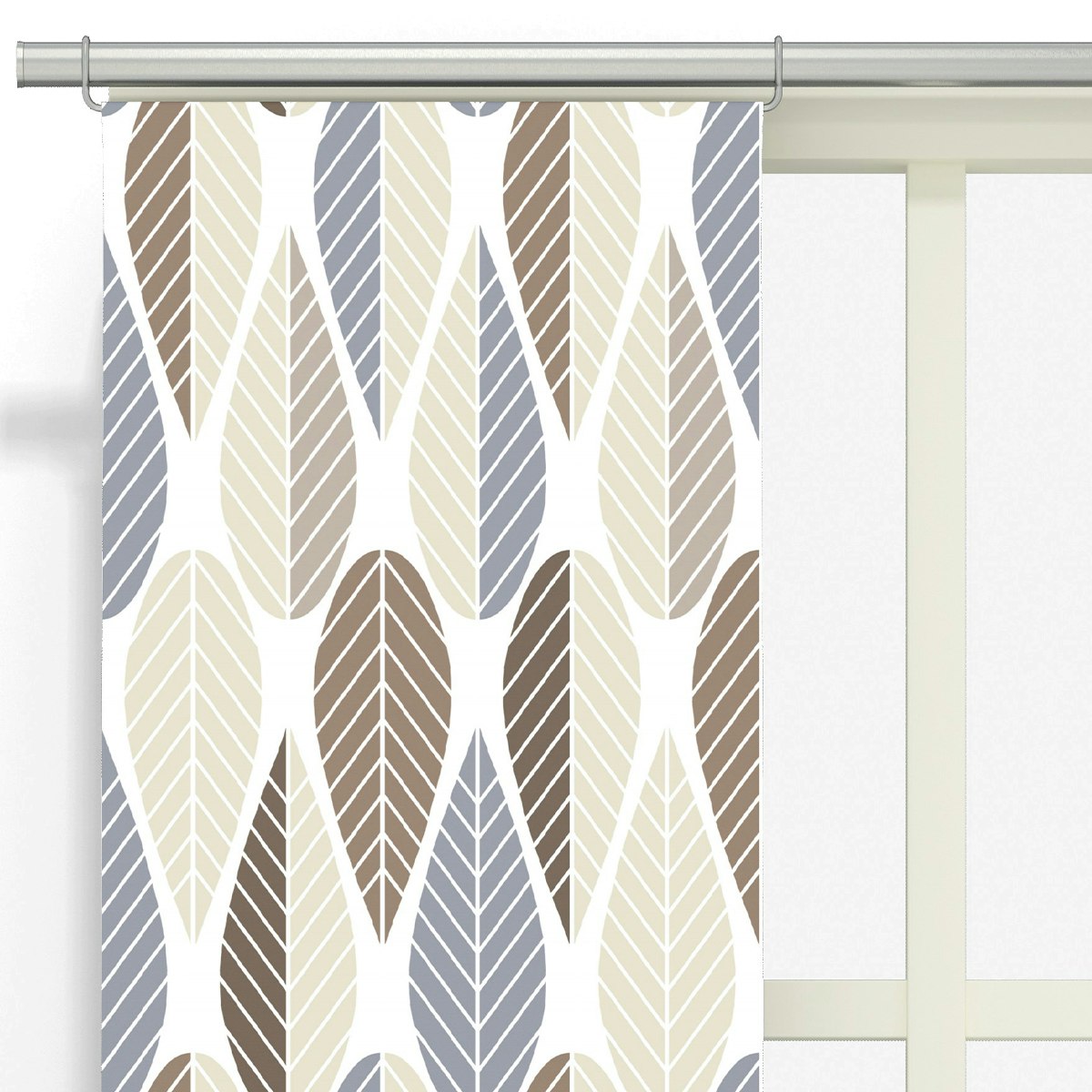 Panelgardiner Blader Beige 2-pack - Arvidssons Textil