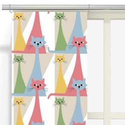 Panelgardiner Katten Kitty Pastell 2-pack - Arvidssons Textil