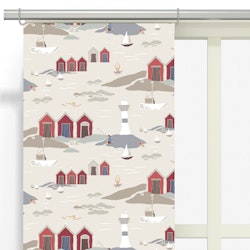 Panelgardiner Skärgård Beige/Multi 2-pack - Arvidssons Textil