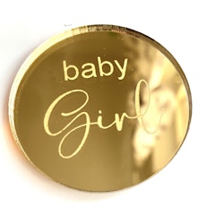Baby shower Akryl dekor “baby  girl “ set 5 st