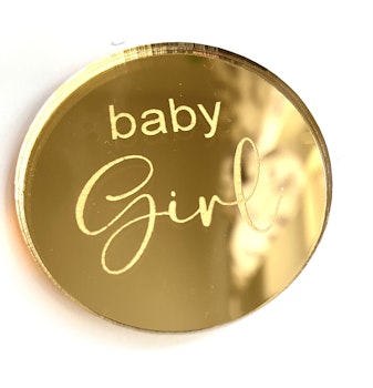 Baby shower Akryl dekor “baby  girl “ set 5 st