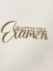 Akryl topper / dekor GRATTIS TILL EXAMEN 10 cm