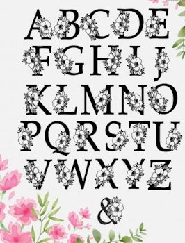 COOKIE EMBOSSER / Dekorativ stämpel "Blommig monogram"