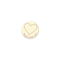 Vitchoklad dekor: MADE WITH LOVE( set 90 st)
