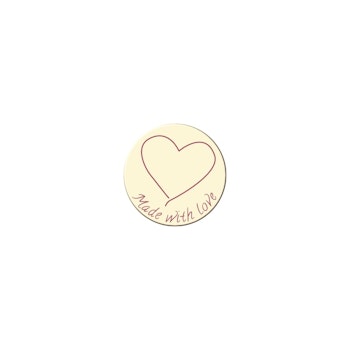 Vitchoklad dekor: MADE WITH LOVE( set 90 st)