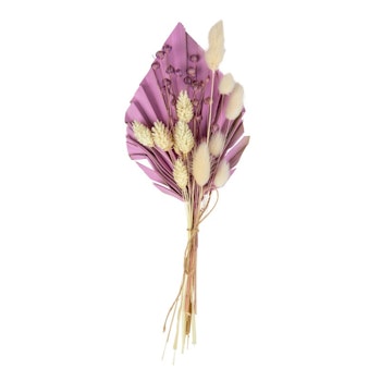Topper: Palmblad och torkade blommor PASTEL VIOLET
