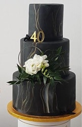 Stor ring/ akryl guld topper 15 cm