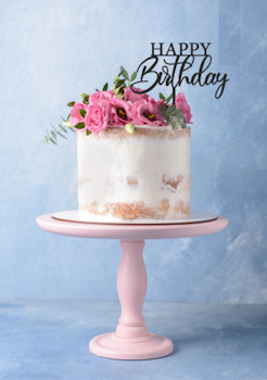 Cake topper Happy Birthday