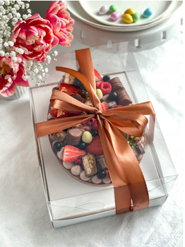 Genomskinlig box för 1 st Åggformade bakelser/chokladägg /tårtor
