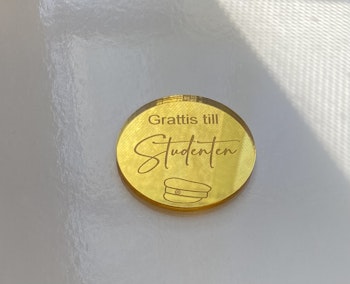 Akryl dekor “Grattis till Studenten”